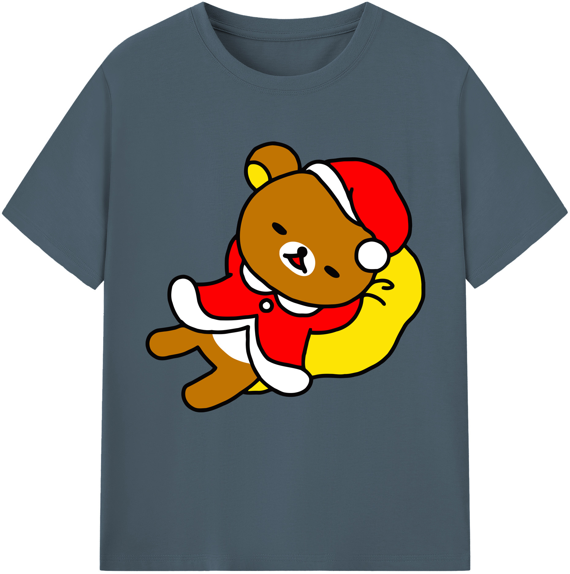 （画像用） リラックマ リラックマ キイロイトリ Rilakkuma Korilakkuma Kiiroitori 綿100％半袖Tシャツ（フロントプリント）